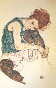 Egon Schiele Seated Woman with Bent Knee (nn03) china oil painting reproduction